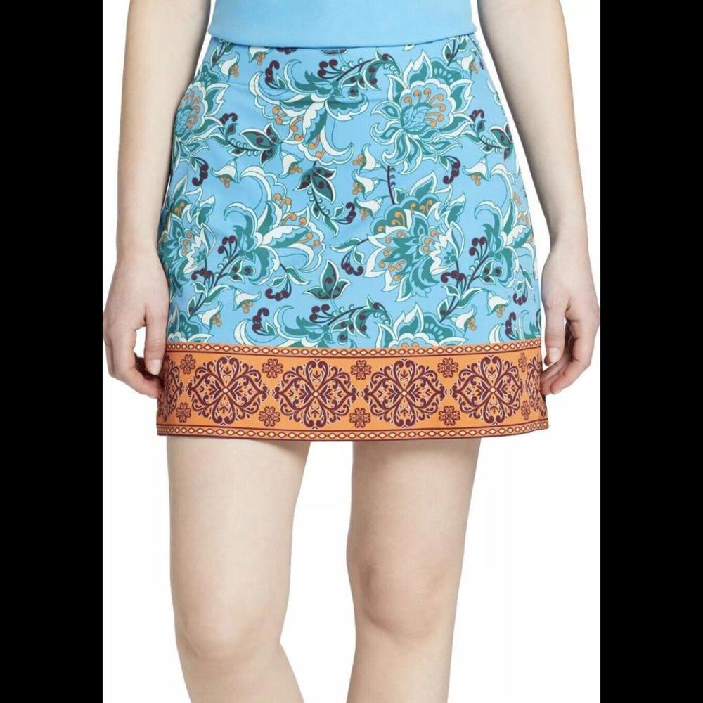 Lady Hagen Women's Sz 2 Golf Tennis Skort Skirt Shorts Scarf Print Multi MSRP$65